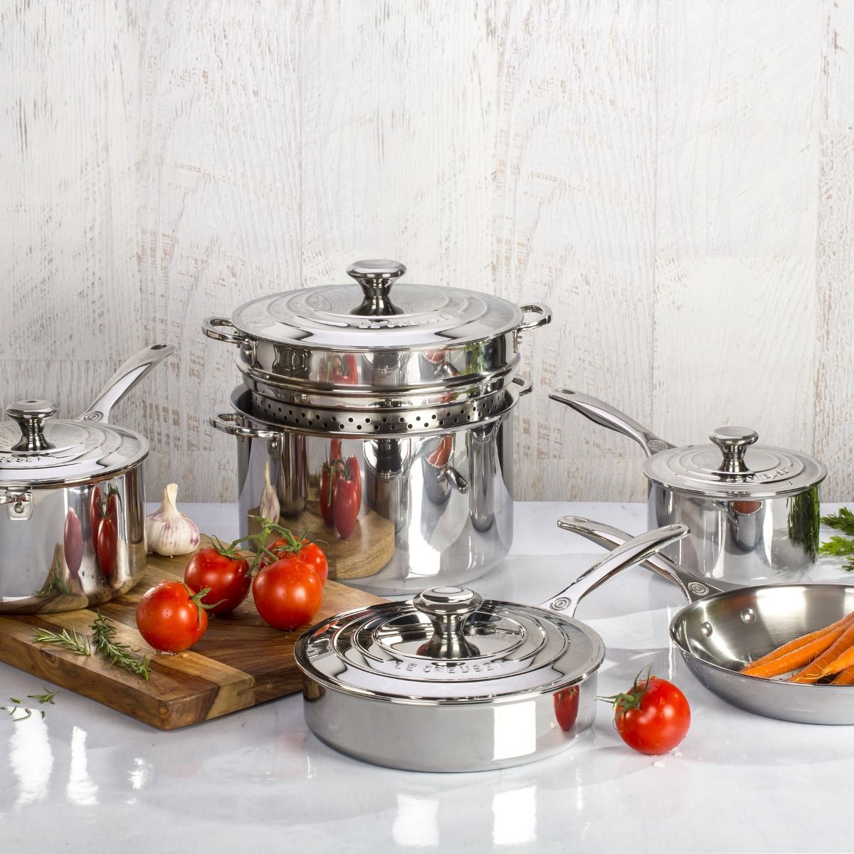  Le Creuset 10-Piece Cookware Set | Tri-Ply Stainless Steel