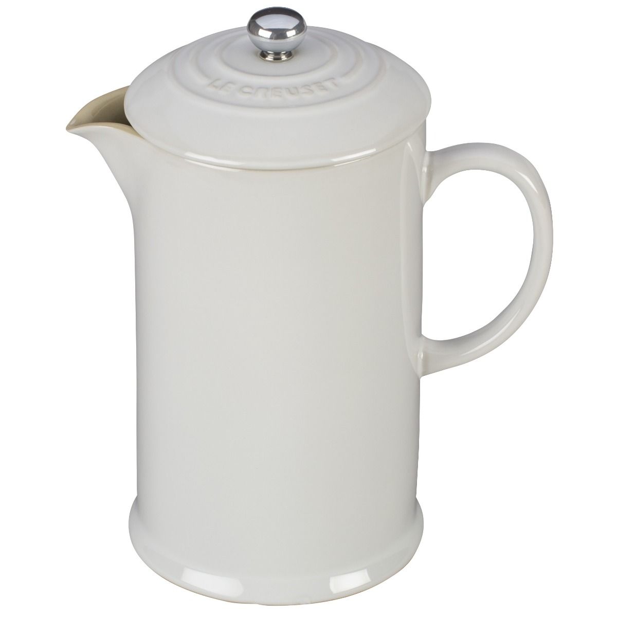  Le Creuset 34oz Stoneware Ceramic French Press | White