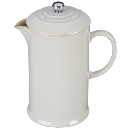  Le Creuset 34oz Stoneware Ceramic French Press | White
