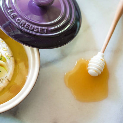  Le Creuset Silicone Honey Dipper | White