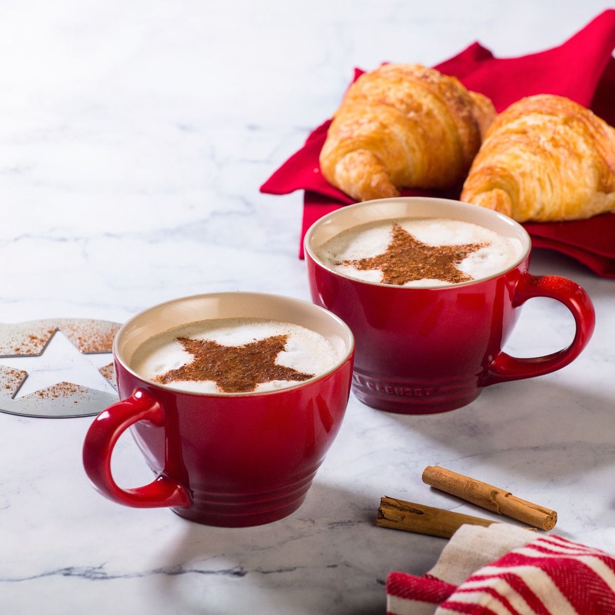  Le Creuset 14oz Stoneware Bistro Mug | Cerise/Cherry Red