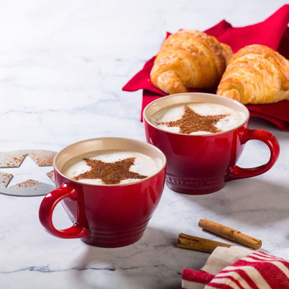  Le Creuset 14oz Stoneware Bistro Mug | Cerise/Cherry Red