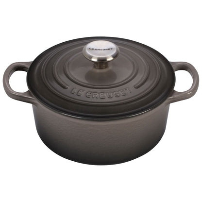  Le Creuset 2 Qt. Round Signature Cast Iron Dutch Oven With Stainless Steel Knob | Oyster Grey