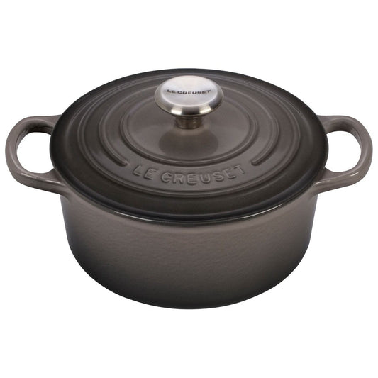  Le Creuset 2 Qt. Round Signature Cast Iron Dutch Oven With Stainless Steel Knob | Oyster Grey
