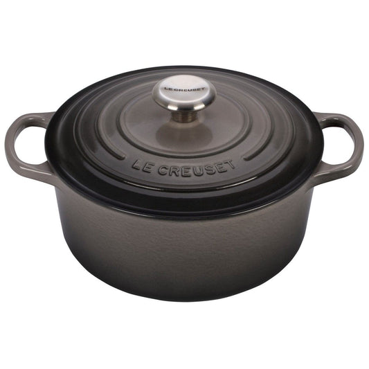  Le Creuset 4.5 Qt. Round Signature Dutch Oven With Stainless Steel Knob | Oyster Grey