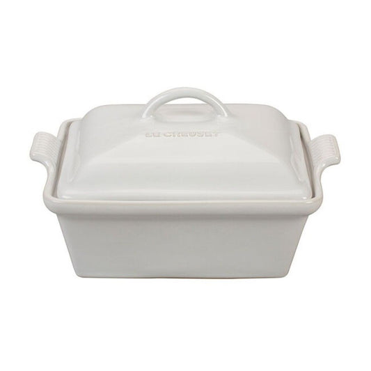  Le Creuset 2.5 Qt. Square Heritage Covered Casserole | White