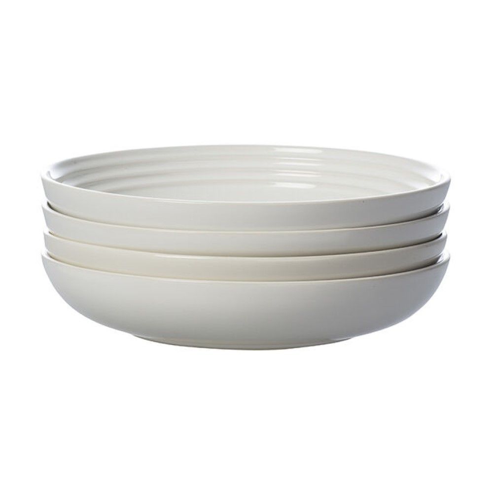 Le Creuset 8.5" Pasta Bowls - Set Of 4 | White