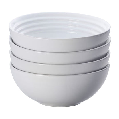  Le Creuset 22oz Soup Bowls - Set Of 4 | White
