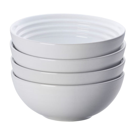 Le Creuset 22oz Soup Bowls - Set Of 4 | White