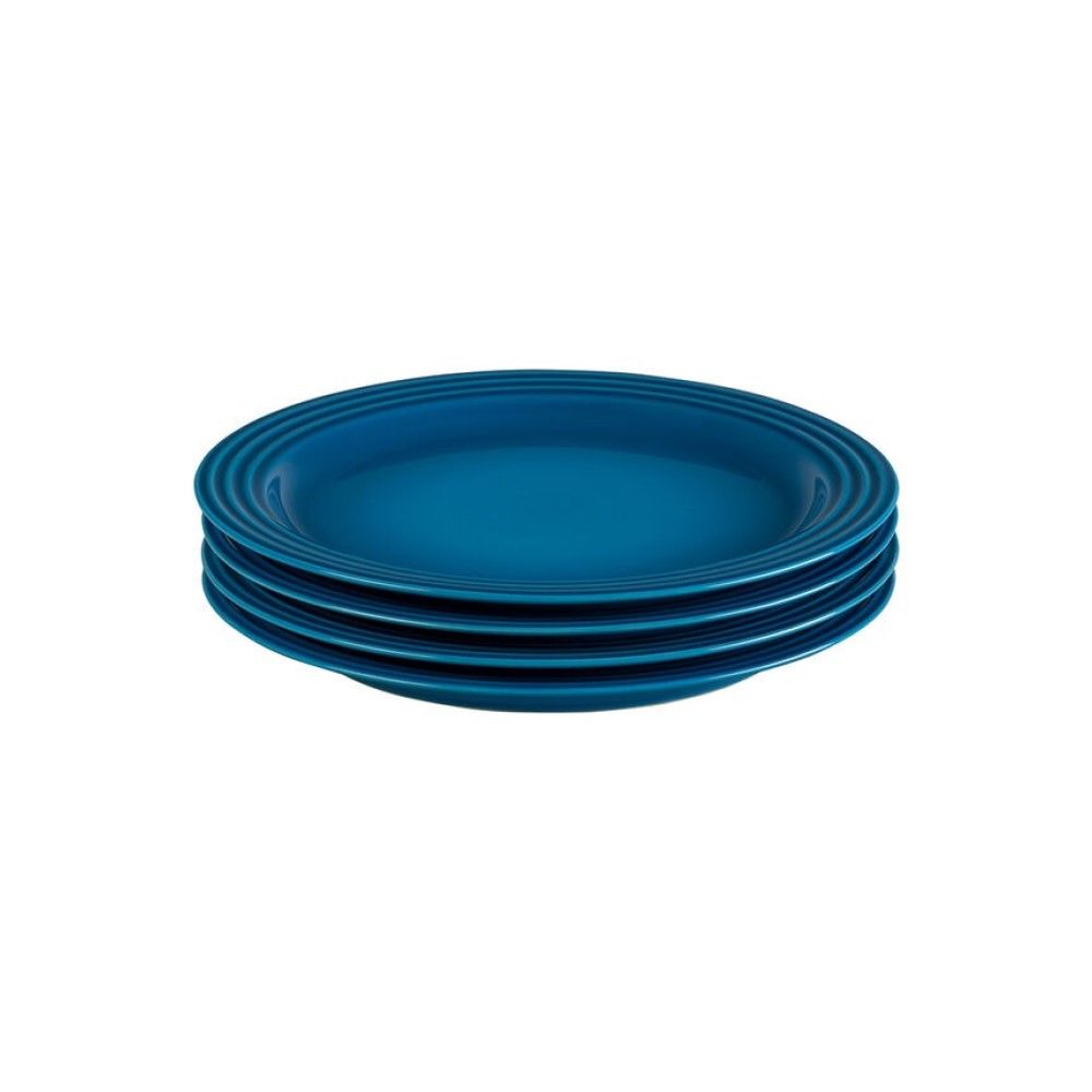  Le Creuset Vancouver 10.5" Dinner Plates - Set Of 4 | Marseille Blue