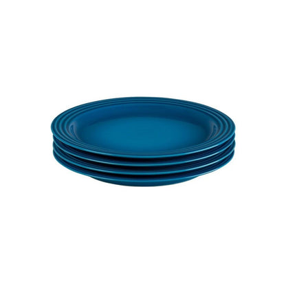  Le Creuset Vancouver 10.5" Dinner Plates - Set Of 4 | Marseille Blue