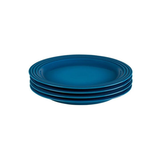  Le Creuset Vancouver 10.5" Dinner Plates - Set Of 4 | Marseille Blue