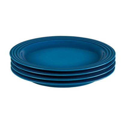  Le Creuset 10.5" Dinner Plates - Set Of 4 | Marseille Blue