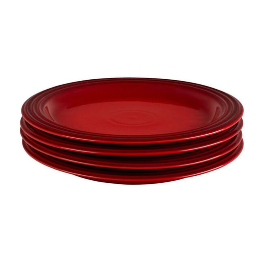  Le Creuset 10.5" Dinner Plates - Set Of 4 | Cerise/Cherry Red