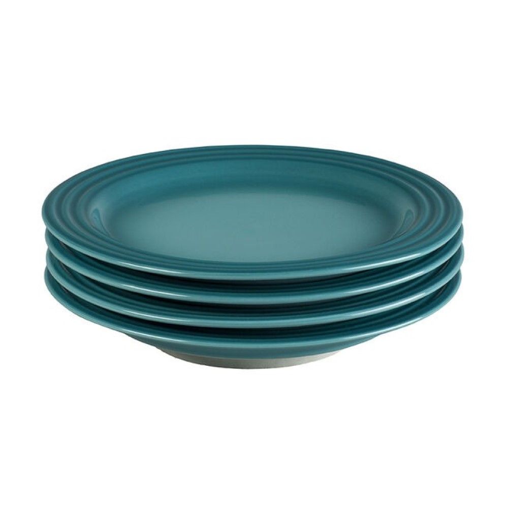  Le Creuset Vancouver 8.5" Salad Plate Set Of 4 | Caribbean Blue