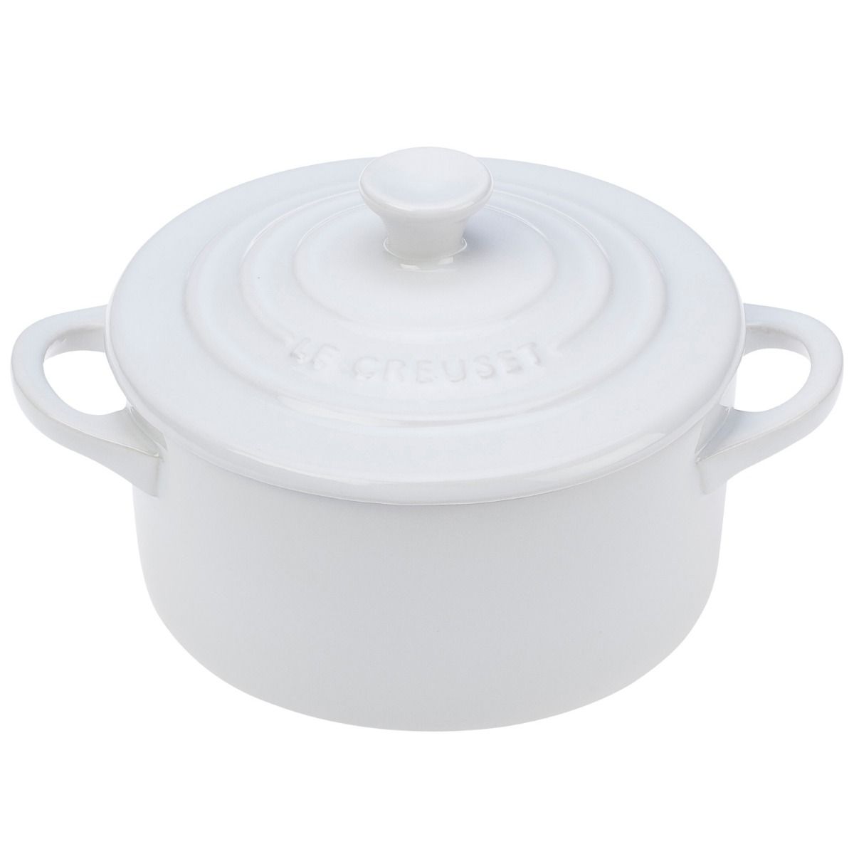  Le Creuset 14oz Round Mini Cocotte | White