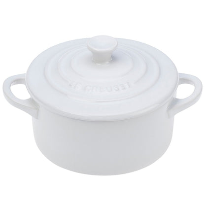  Le Creuset 14oz Round Mini Cocotte | White
