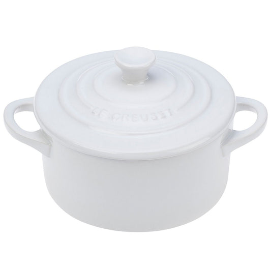  Le Creuset 14oz Round Mini Cocotte | White