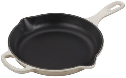  Le Creuset 9" Signature Enameled Cast Iron Skillet | Meringue White