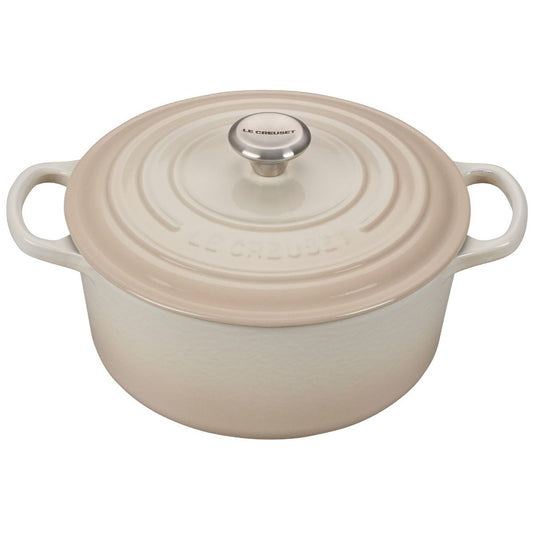  Le Creuset 3.5 Qt. Round Signature Dutch Oven With Stainless Steel Knob | Meringue White