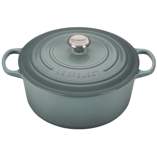  Le Creuset 7.25 Qt. Round Signature Dutch Oven With Stainless Steel Knob | Sea Salt