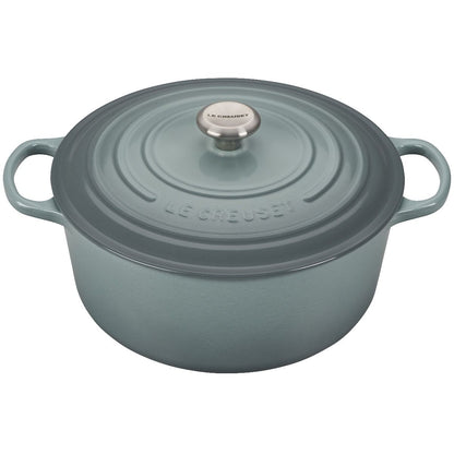  Le Creuset 9 Qt. Round Signature Dutch Oven With Stainless Steel Knob | Sea Salt