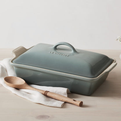  Le Creuset 4 Qt. Rectangular Heritage Covered Casserole | Sea Salt