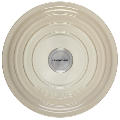  Le Creuset 5.5 Qt. Round Signature Cast Iron Dutch Oven With Stainless Steel Knob | Meringue White