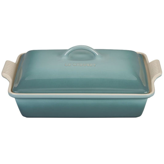  Le Creuset 4 Qt. Rectangular Heritage Covered Casserole | Sea Salt