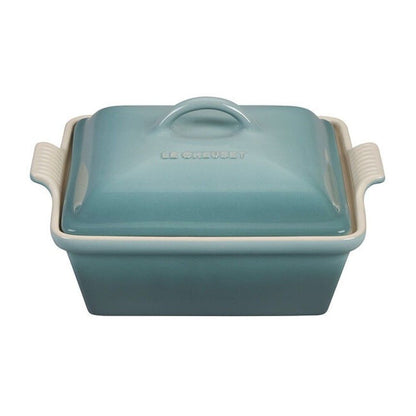  Le Creuset 2.5 Qt. Square Heritage Covered Casserole | Sea Salt