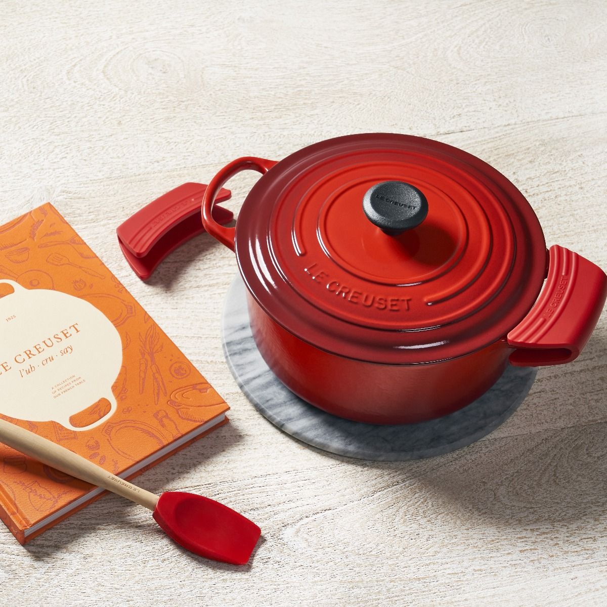  Le Creuset Silicone Handle Grips Set | Cerise/Cherry Red