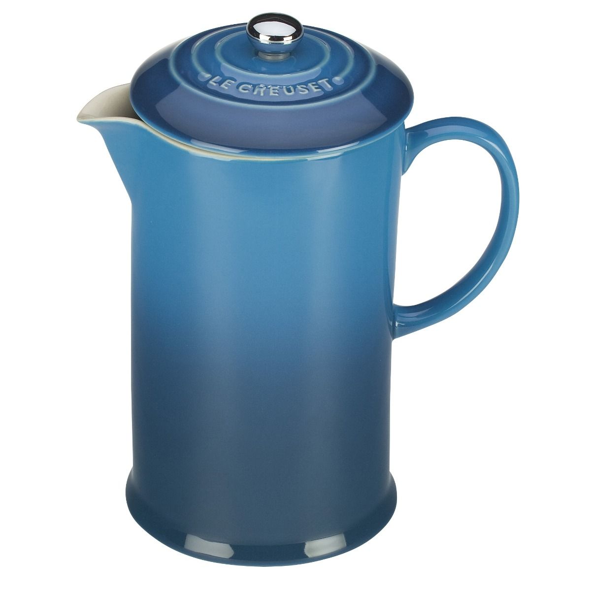  Le Creuset 34oz Stoneware Ceramic French Press | Marseille Blue