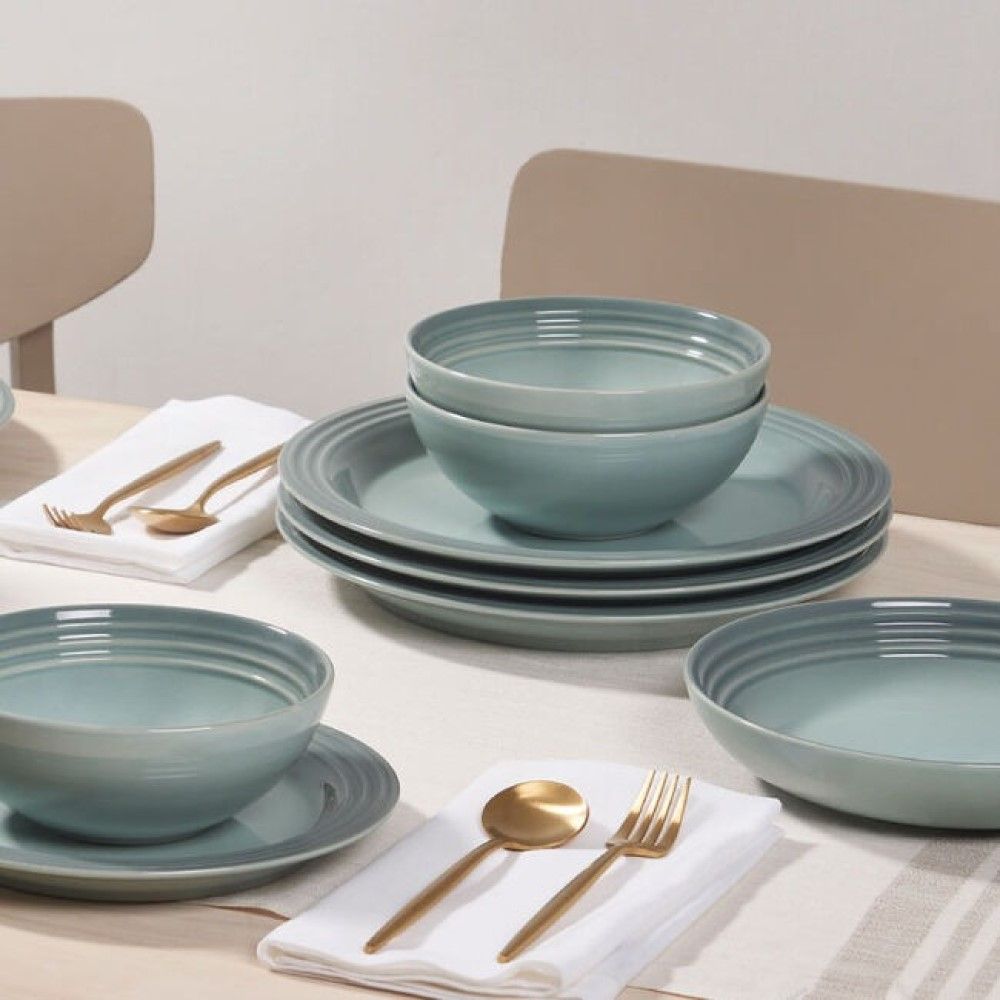  Le Creuset Vancouver 10.5" Dinner Plates - Set Of 4 | Sea Salt