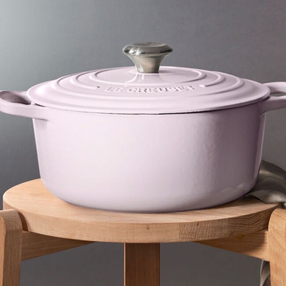  Le Creuset 5.5 Qt. Round Signature Cast Iron Dutch Oven With Stainless Steel Knob | Shallot