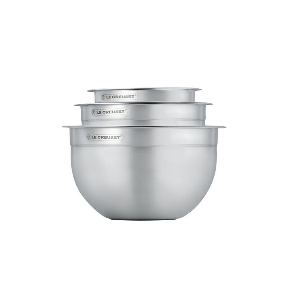  Le Creuset Nested Stainless Steel Mixing Bowls (Set Of 3)