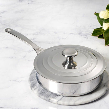  Le Creuset Signature Stainless Steel 3-Quart Saute Pan With Lid