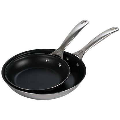  Le Creuset 2-Piece Nonstick Stainless Steel Fry Pan Set (8" & 10")
