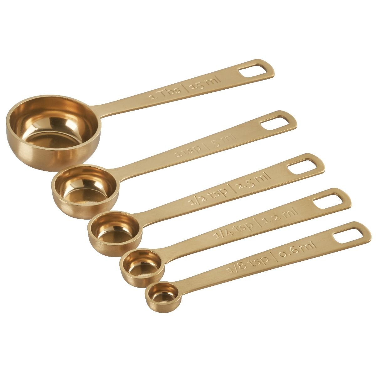  Le Creuset Gold-Finished Stainless Steel Measuring Spoons |Set Of 5