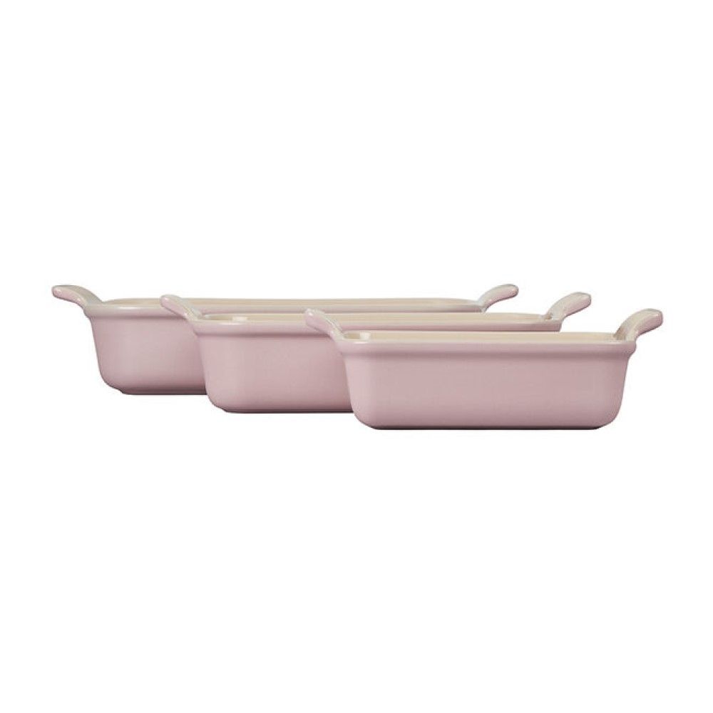  Le Creuset Heritage Rectangular Baking Dishes (Set Of 3) | Chiffon Pink