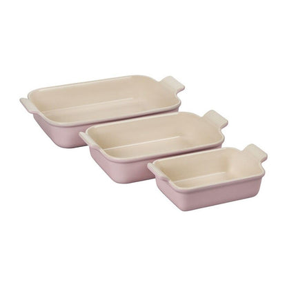  Le Creuset Heritage Rectangular Baking Dishes (Set Of 3) | Chiffon Pink