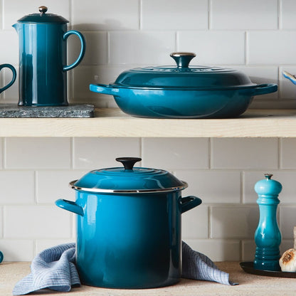  Le Creuset 5 Qt. Signature Braiser With Stainless Steel Knob | Deep Teal