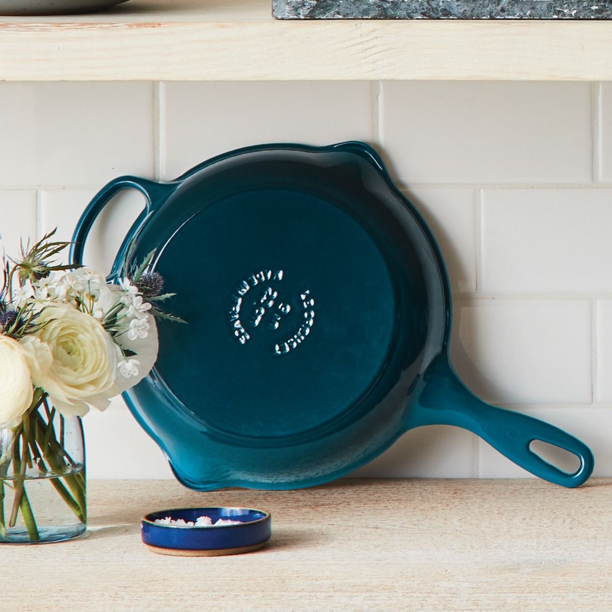  Le Creuset 9" Signature Enameled Cast Iron Skillet | Deep Teal