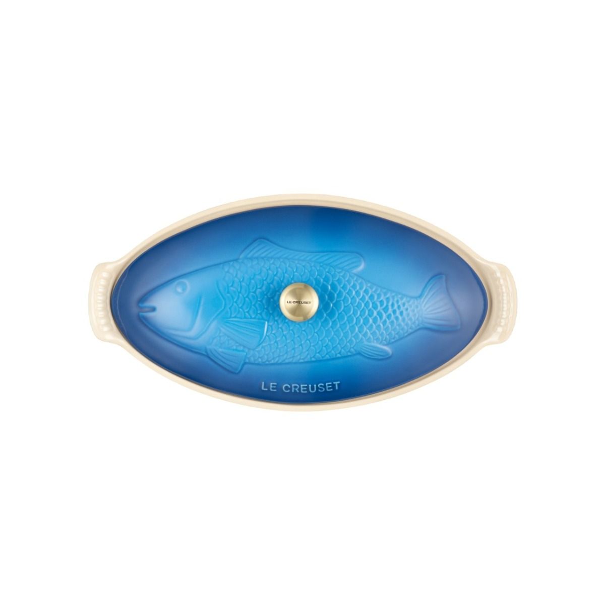  Le Creuset Heritage 1.7 Qt. Fish Baker With Gold Knob | Marseille