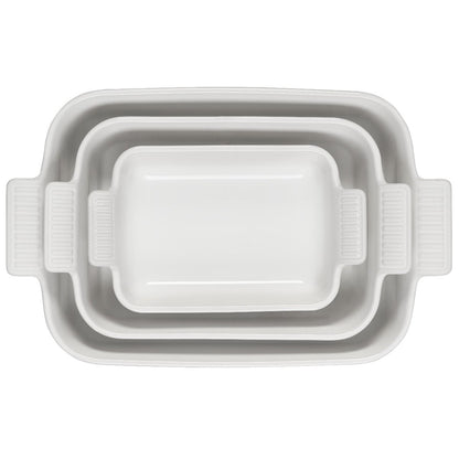  Le Creuset Heritage Rectangular Baking Dishes (Set Of 3) | White