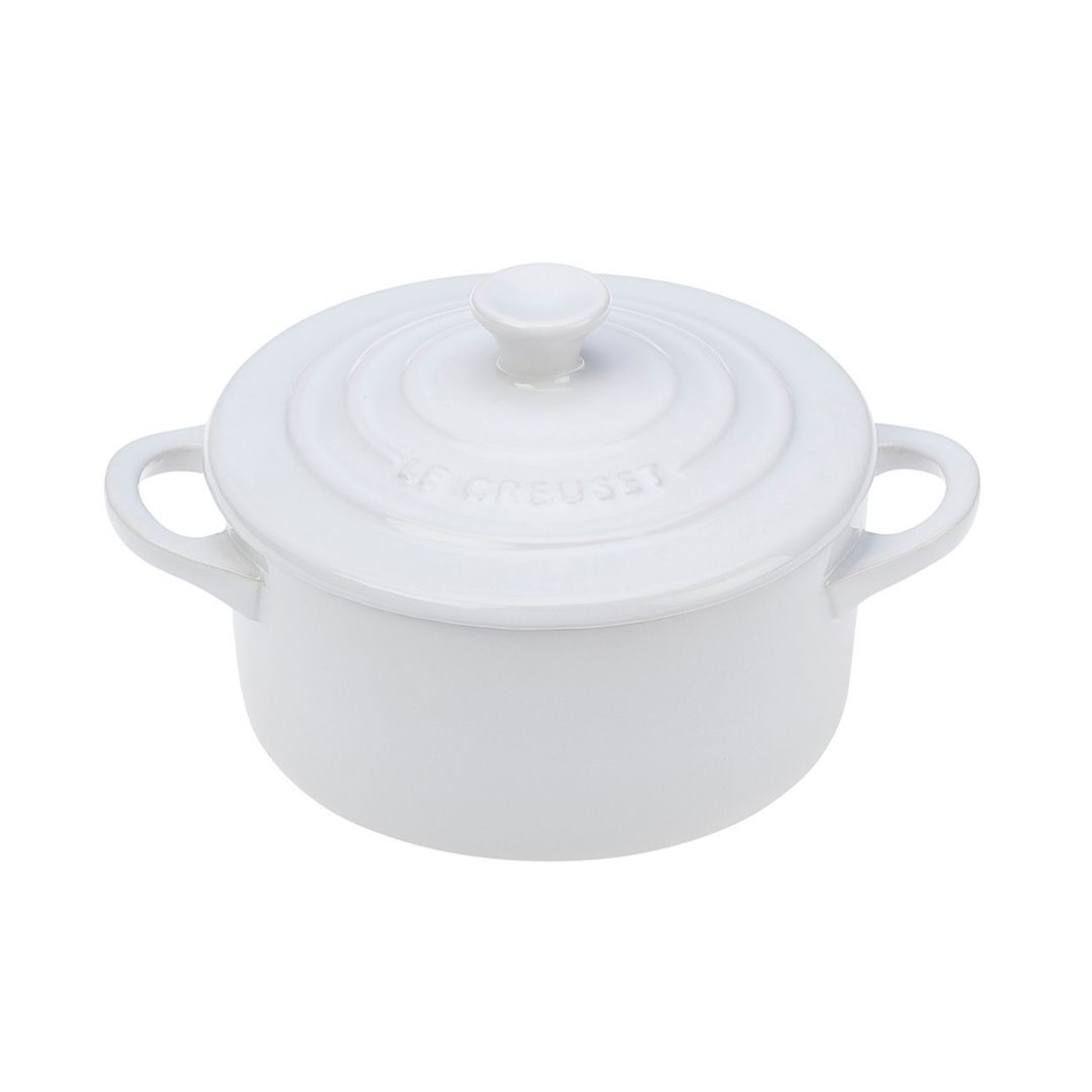  Le Creuset 8oz Round Mini Cocotte | White