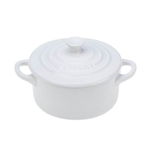 Le Creuset 8oz Round Mini Cocotte | White