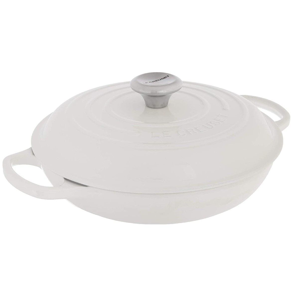  Le Creuset 10-Piece Signature Cookware Set With Stainless Steel Knobs | White