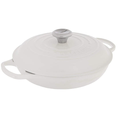  Le Creuset 10-Piece Signature Cookware Set With Stainless Steel Knobs | White