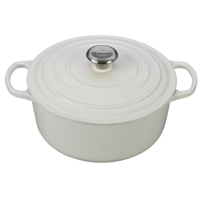  Le Creuset 10-Piece Signature Cookware Set With Stainless Steel Knobs | White