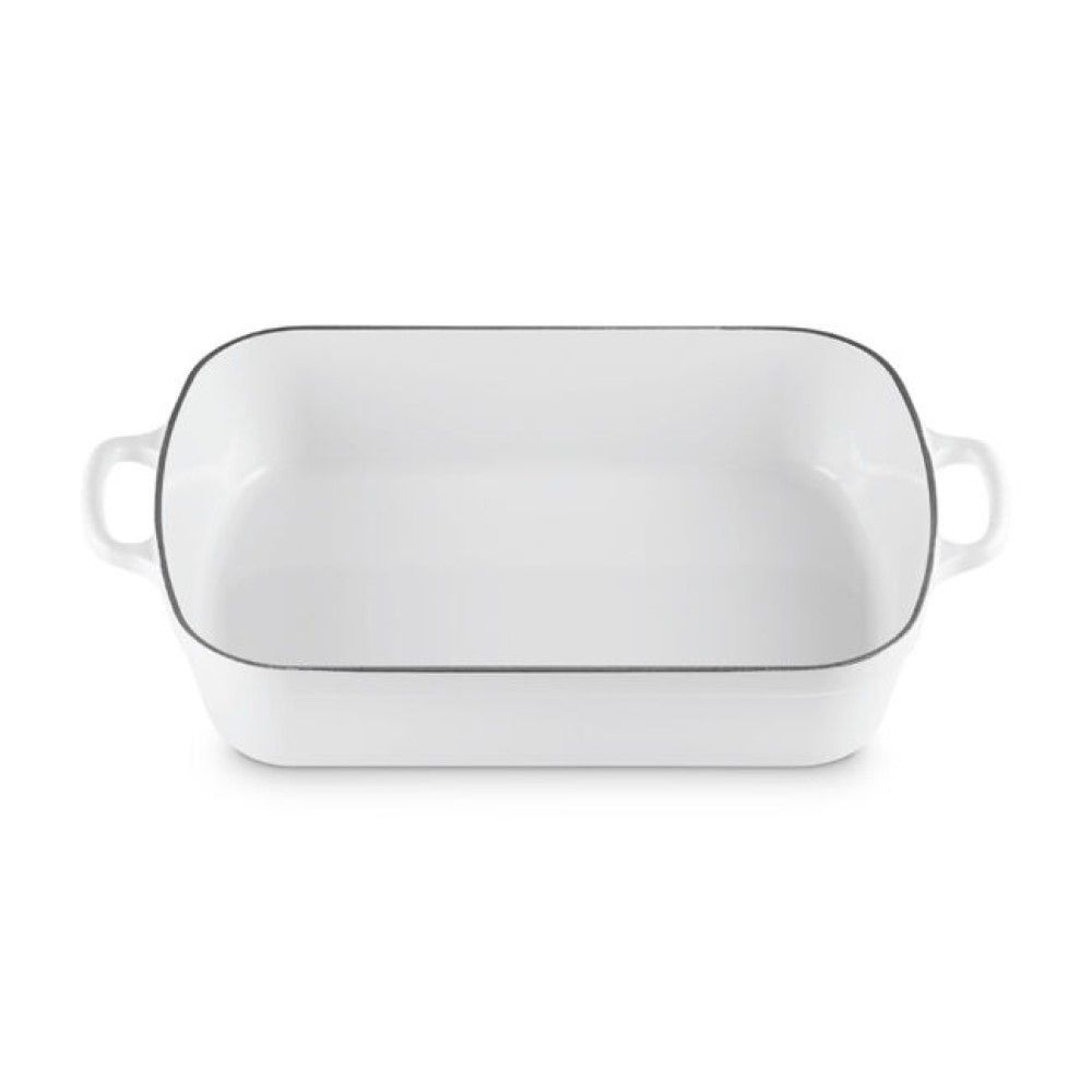  Le Creuset 5.25 Qt. Rectangular Signature Cast Iron Roaster | White